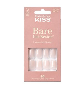 Kiss 28 Long Bare But Better TruNude Nail Shades | nude shade | long lasting | press on nail