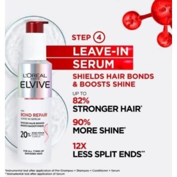 L'Oreal Elvive Paris Elvive Bond Repair Leave-In Serum | long lasting | strengthens | repair damages hair | heat protection