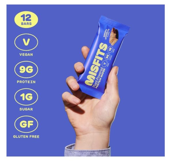 Misfits Vegan Protein Wafers | no artificial ingredients | nutrition | post snack workout | smooth chocolate