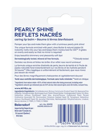 Nivea Pearly Shine Lip Balm | lip balm | hydration | shea butter | vitamins | nutrients