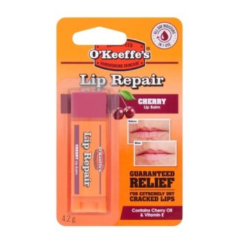 O'Keeffe's Lip Repair Cherry Lip Balm | hydrated | cherry flavour | instant relief | protection