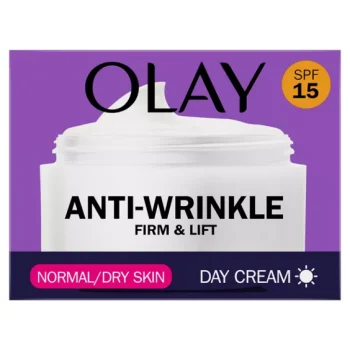 Olay Anti-Wrinkle Firm & Lift Day Cream With SPF15, For Fine Lines & Wrinkles,50ml