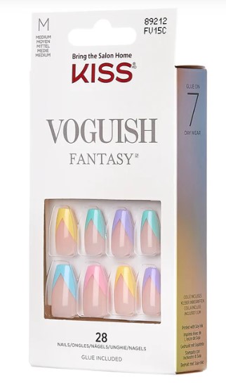 Kiss 28 Medium Voguish Fantasy Nails | easy application | elegance | stunning | press on nails