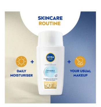 NIVEA SUN UV Face Specialist Invisible Daily Fluid SPF50+ | sun protection | lightweight | radiant glow | ant-aging| non-greasy