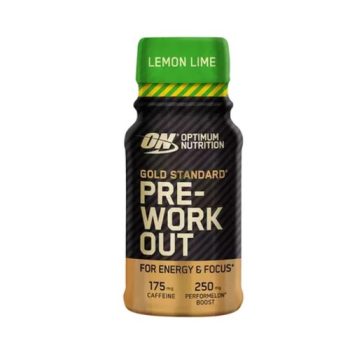 Optimum Nutrition Gold Standard Pre-Workout Shot Lemon Lime 60ml. | ENHANCE PERFORMANCE | REDUCE FATIGUE | ENERGY BOOST