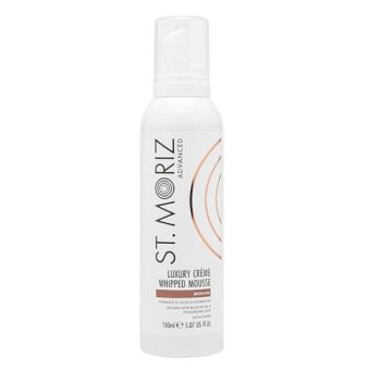 St. Moriz Advanced Luxury Crème Whipped Self Tanner Mousse in Medium | Easy application | long lasting | vitamin E | hydrates | nourishing