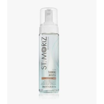 St. Moriz Professional Clear Tanning Mousse enriched with Aloe Vera & Vitamin E | lightweight | fast drying | radiant glow | natural glow | clear formula