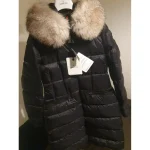 Moncler Boedic Hooded Shearling Long Down Jacket